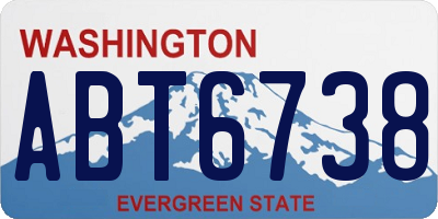 WA license plate ABT6738