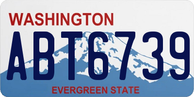 WA license plate ABT6739