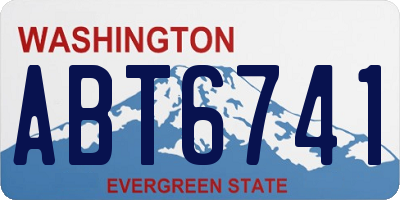WA license plate ABT6741