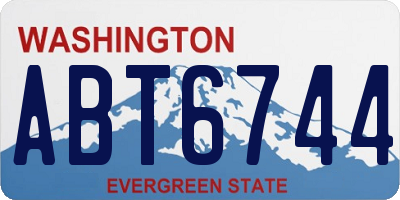 WA license plate ABT6744