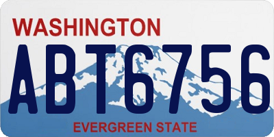 WA license plate ABT6756