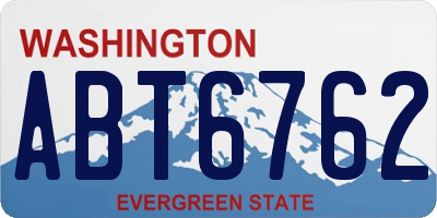 WA license plate ABT6762
