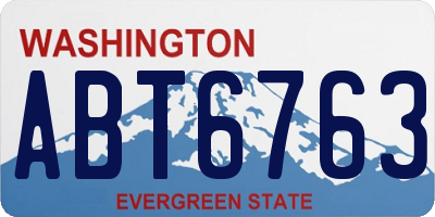 WA license plate ABT6763