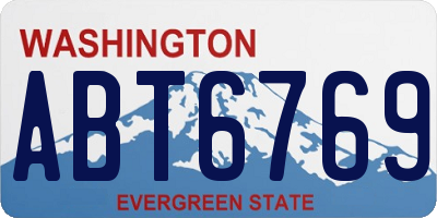 WA license plate ABT6769