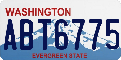 WA license plate ABT6775