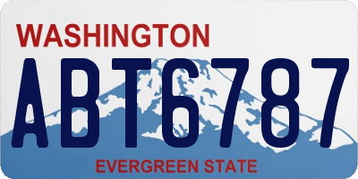 WA license plate ABT6787