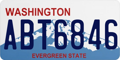 WA license plate ABT6846