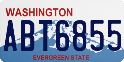 WA license plate ABT6855