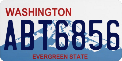 WA license plate ABT6856