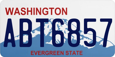 WA license plate ABT6857