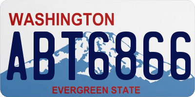WA license plate ABT6866