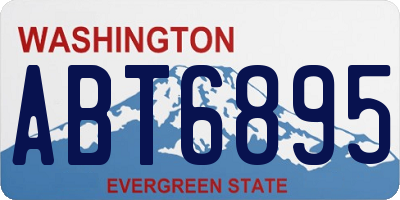 WA license plate ABT6895