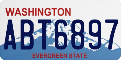 WA license plate ABT6897