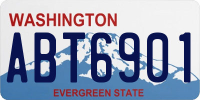 WA license plate ABT6901