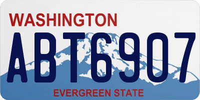 WA license plate ABT6907