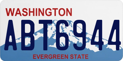 WA license plate ABT6944