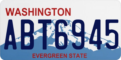 WA license plate ABT6945