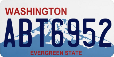 WA license plate ABT6952