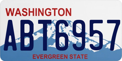 WA license plate ABT6957