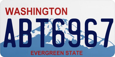 WA license plate ABT6967
