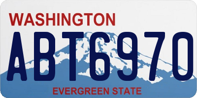 WA license plate ABT6970