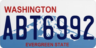 WA license plate ABT6992