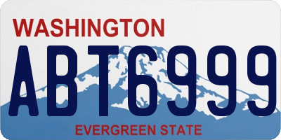 WA license plate ABT6999