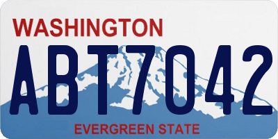 WA license plate ABT7042