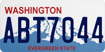 WA license plate ABT7044
