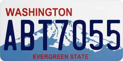 WA license plate ABT7055
