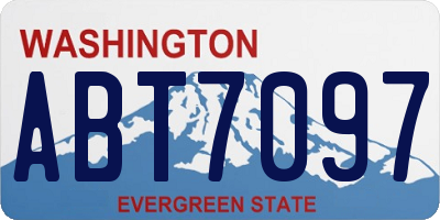 WA license plate ABT7097