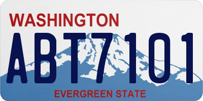 WA license plate ABT7101