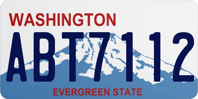 WA license plate ABT7112