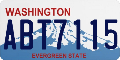 WA license plate ABT7115