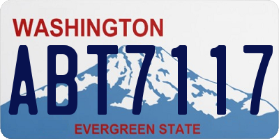 WA license plate ABT7117