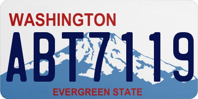 WA license plate ABT7119