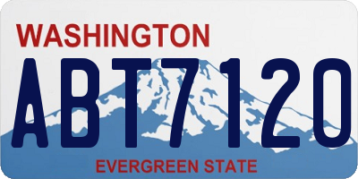 WA license plate ABT7120