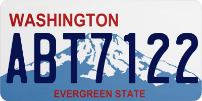 WA license plate ABT7122