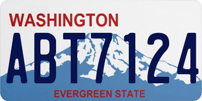 WA license plate ABT7124