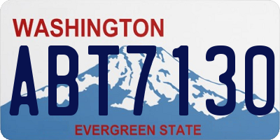 WA license plate ABT7130