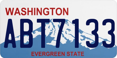 WA license plate ABT7133