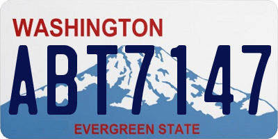 WA license plate ABT7147