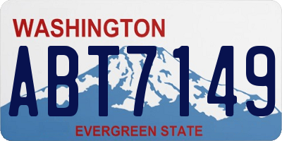 WA license plate ABT7149