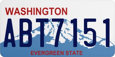 WA license plate ABT7151