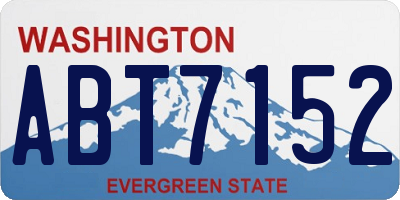 WA license plate ABT7152
