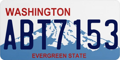 WA license plate ABT7153