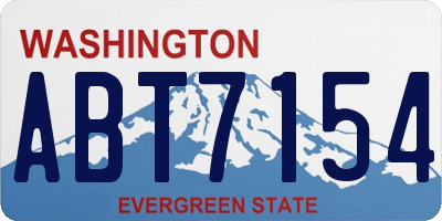 WA license plate ABT7154