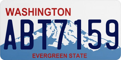 WA license plate ABT7159