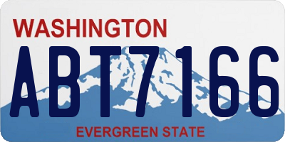 WA license plate ABT7166