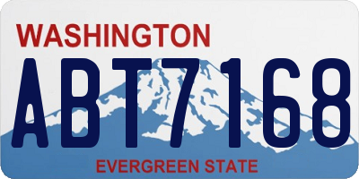 WA license plate ABT7168